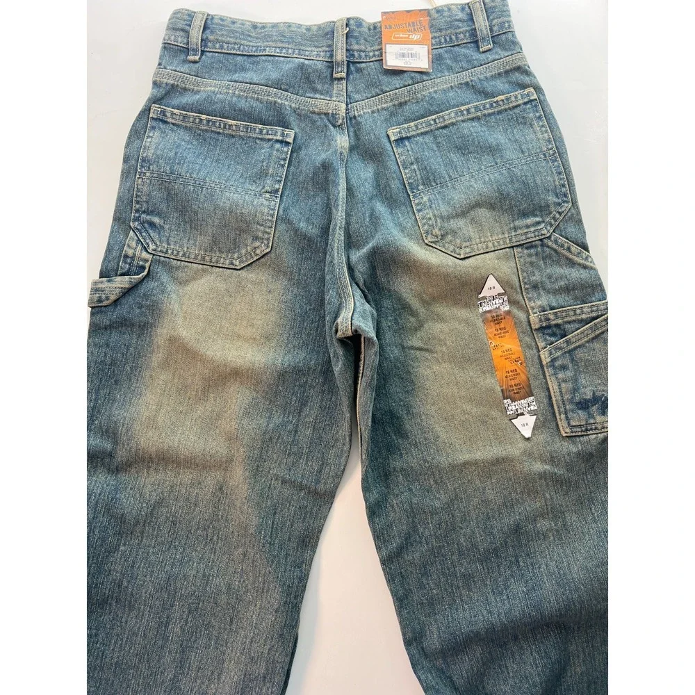 Urban Pipeline Boys Carpenter Jeans‎ Sz 18R Blue Cotton Stone Wash W30 L29 NWT